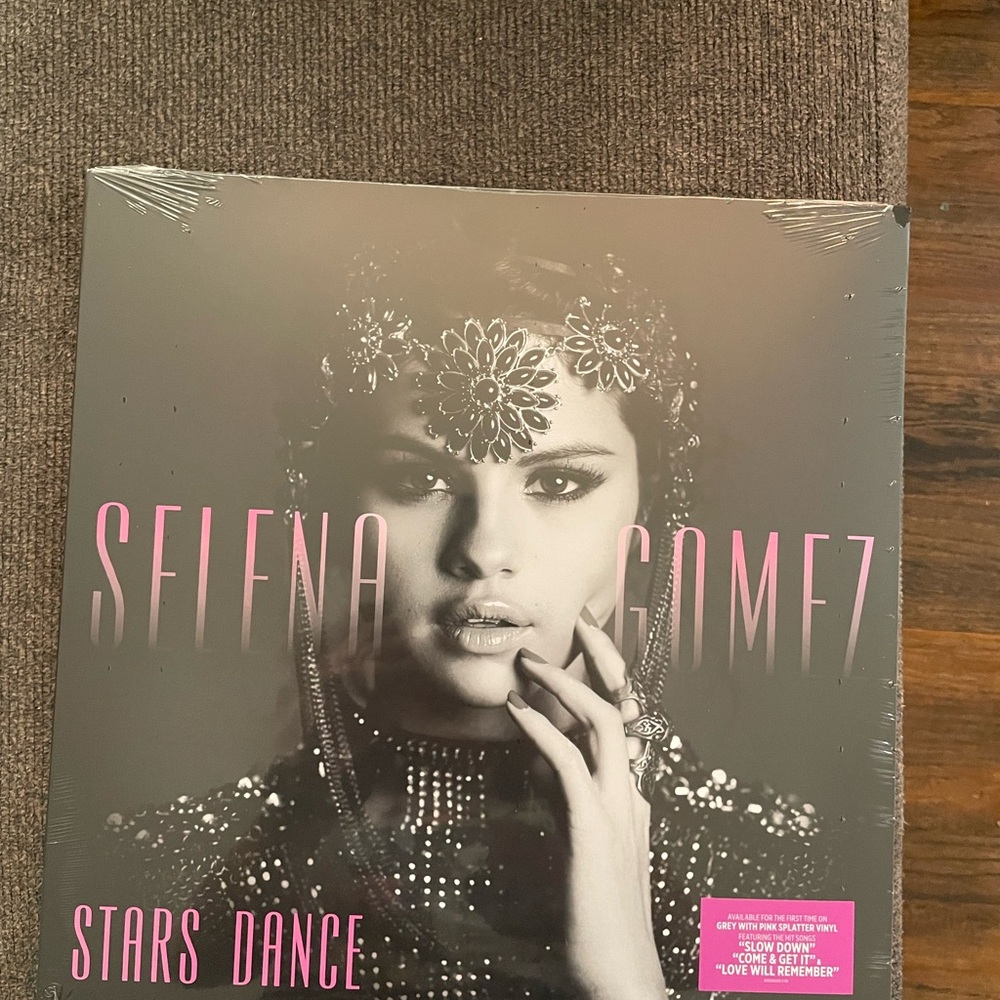Selena Gomez - Stars Dance Vinyl Record LP, Grey/Pink Splatter Limited Edition